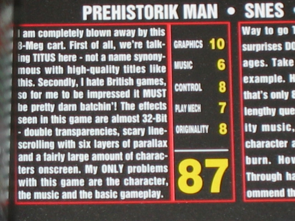 GameFan adored and applauded it, giving it high marks of 87, 90 and 94